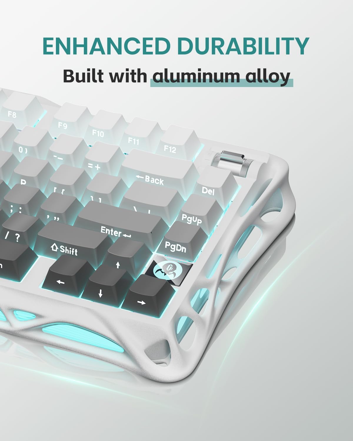 GravaStar Mercury K1 75% Wireless Mechanical Gaming Keyboard, Aluminum Alloy Exoskeleton Design, Gasket Custom Keyboard Hot-Swap Socket, Linear Switches, RGB Backlit