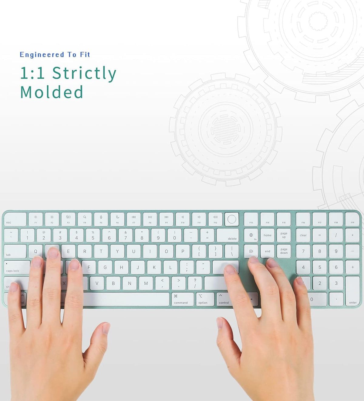[Not for 2024 Release A3119] Keyboard Cover for iMac Magic Keyboard (Model A2520, Touch ID, with Numeric Key) - Ultra Thin, Protective and Clear Keyboard Cover Protector Skin