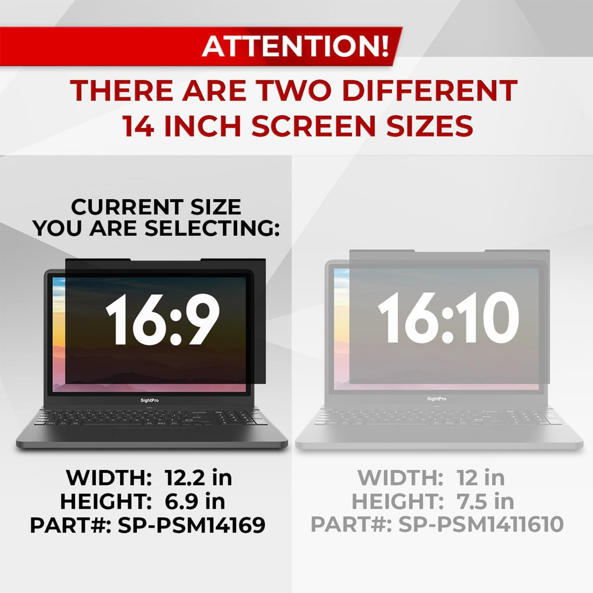 Magnetic Laptop Privacy Screen 14 Inch 16:9 - Removable Computer Privacy Filter Shield and Protector