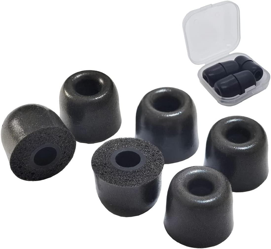 Memory Foam Tips for JayBird Earbuds Series 60S Slow Rebound Replacement Ear Tips for JayBird Tarah JayBird Run Air JayBird Freedom JayBird X4 X3 X2 Earbuds 3 Pairs M