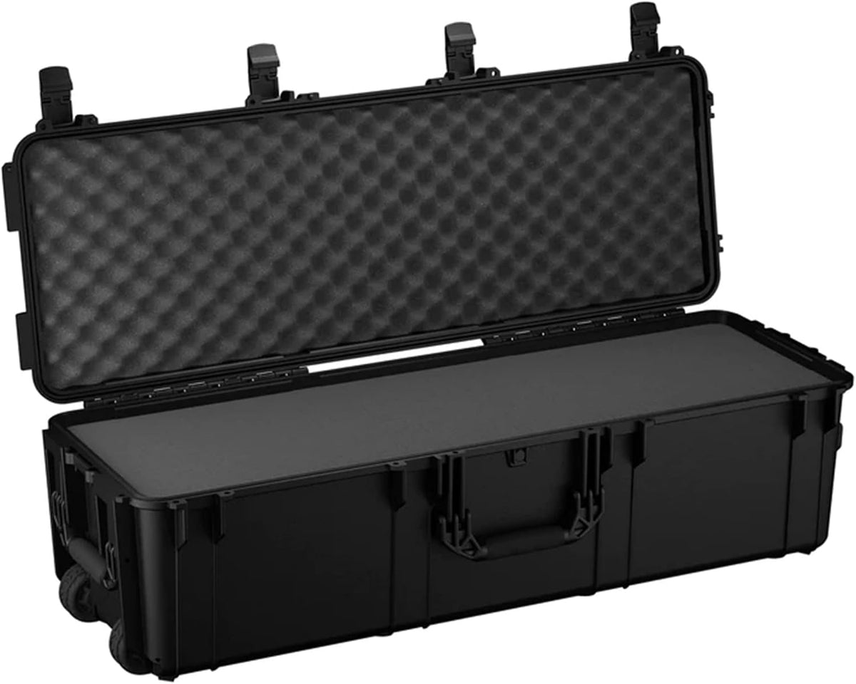 Condition 1 45" Long Hard Shell Carrying Case Model 2191 with Wheels, Waterproof, Protective, Storage for Music Equipment, Camera, Travel Case, Made in USA, 44.52"x16.30"x12.90" Black