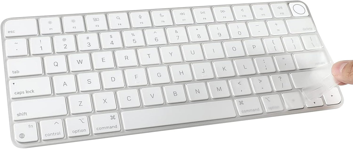 Allinside Silicone Keyboard Cover for iMac Magic Keyboard A2449/A2450, Protective Skin for iMac 24" Wireless Keyboard Released in 2021, US Layout, Transparent