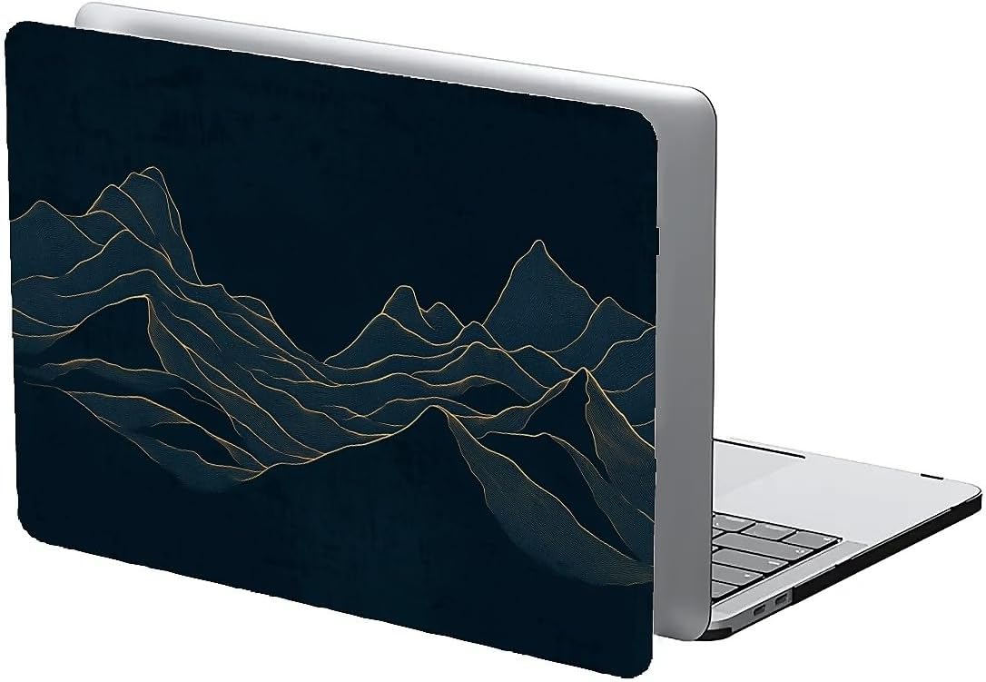 Compatible with MacBook Air 13.3 13.6 Inch Case 2022 2021 2020 2019 Plastic Hard Shell Case Cover,13.3 Air (A1932/A2179/A2337), Dark Mountains