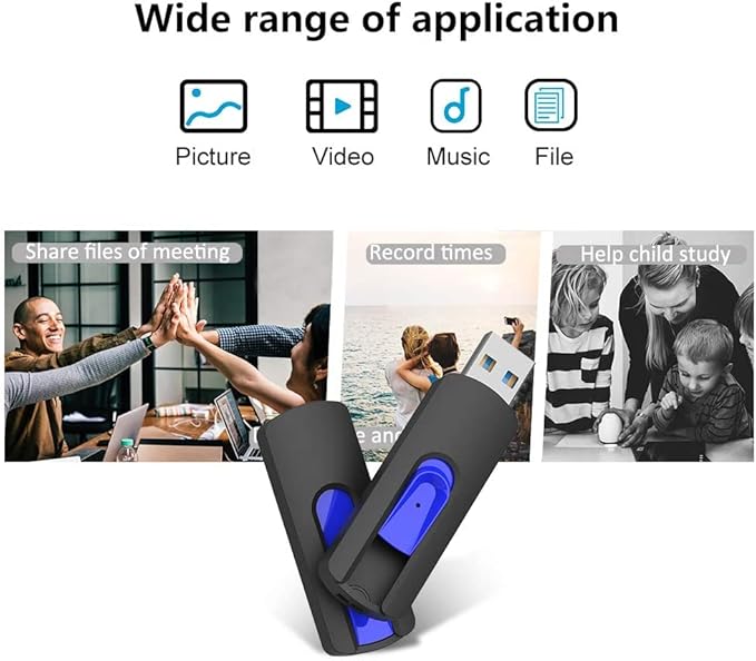 16GB Flash Drive 10 Pack JUANWE USB 3.0 Flash Drives Bulk Flash Drive 16 GB Thumb Drive Mutipacks USB Drive 3.0 Retractable Memoria USB Jump Drive for Data Storage &amp Backup Blue