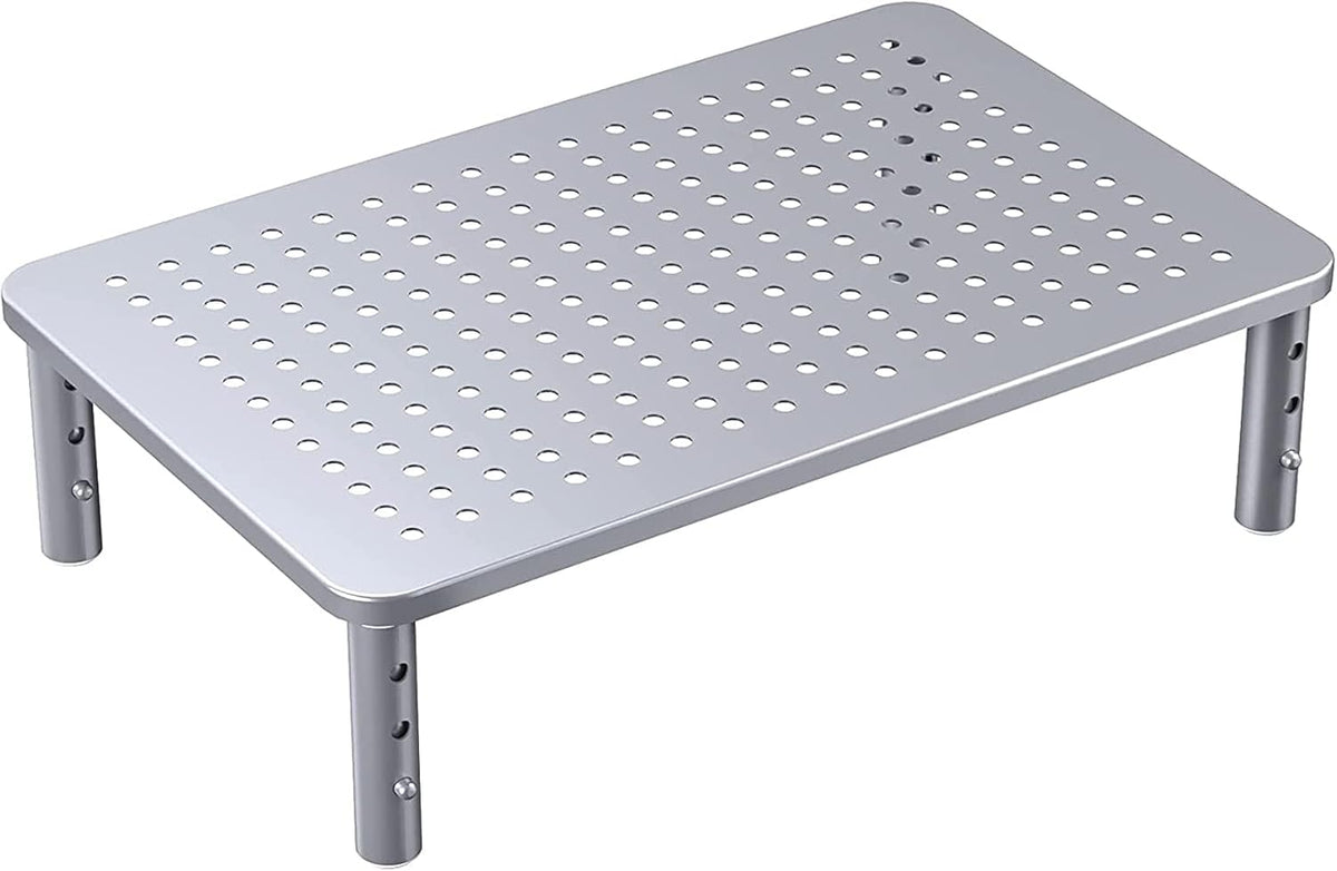 3 HUANUO Monitor Riser - Height Adjustable Stand for Laptop, Computer, iMac, PC, Printer, Desktop Ergonomic Metal