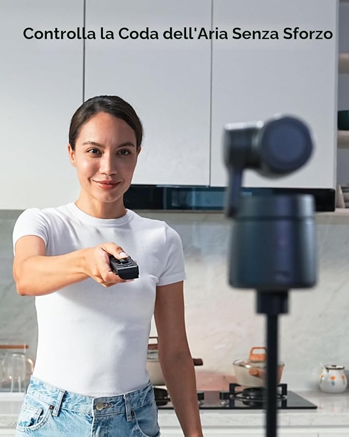 OBSBOT Tail Air &amp Remote Controller Combo AI Tracking PTZ Camera with Intelligent APP Gesture Control HDMI/USB-C/Wireless Webcam Video Camera Live Streaming for Church Worship Sports etc.