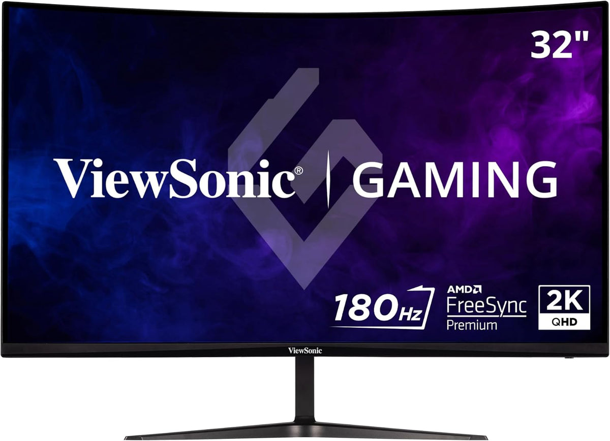 ViewSonic VX3218C-2K 32 Inch Curved 1440p 1ms 165Hz Gaming Monitor with AMD FreeSync Premium, Eye Care, HDMI and Display Port
