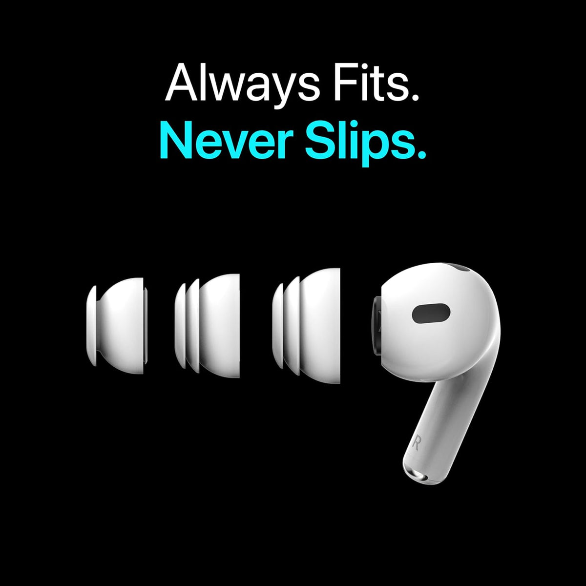 Premium Multi-Flange Eartips for AirPods Pro 1&2 (S/M/L) – Always Fits, Never Slips