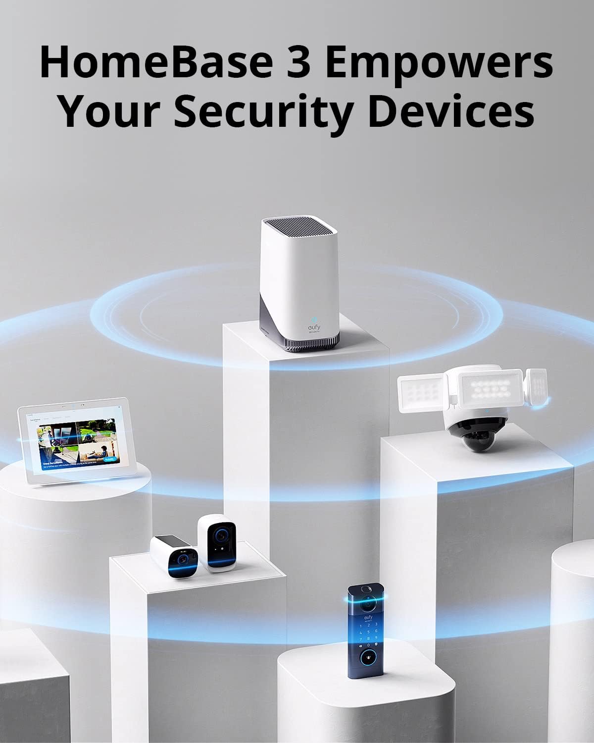 eufy Security HomeBase S380 (HomeBase 3),eufy Edge Security Center, Local Expandable Storage up to 16TB, eufy Security Product Compatibility, Advanced