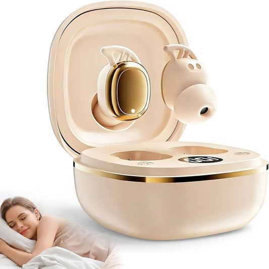 6.0 Sleep Earbuds for Side Sleepers, Invisible Sleep Headphones, ENC Noise Blocking, Wireless Bluetooth with LED Power