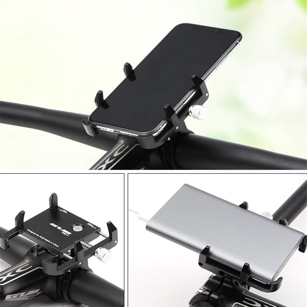 GUB Thick Case Design Bike & Motorcycle Phone Mount Handlebar Holder Adjustable Compatible with iPhone XR Xs 7s 8 Plus,Compatible with SamsungS7/S6/Note5/4,Any Cell Phones with Thick Phone (Silver)