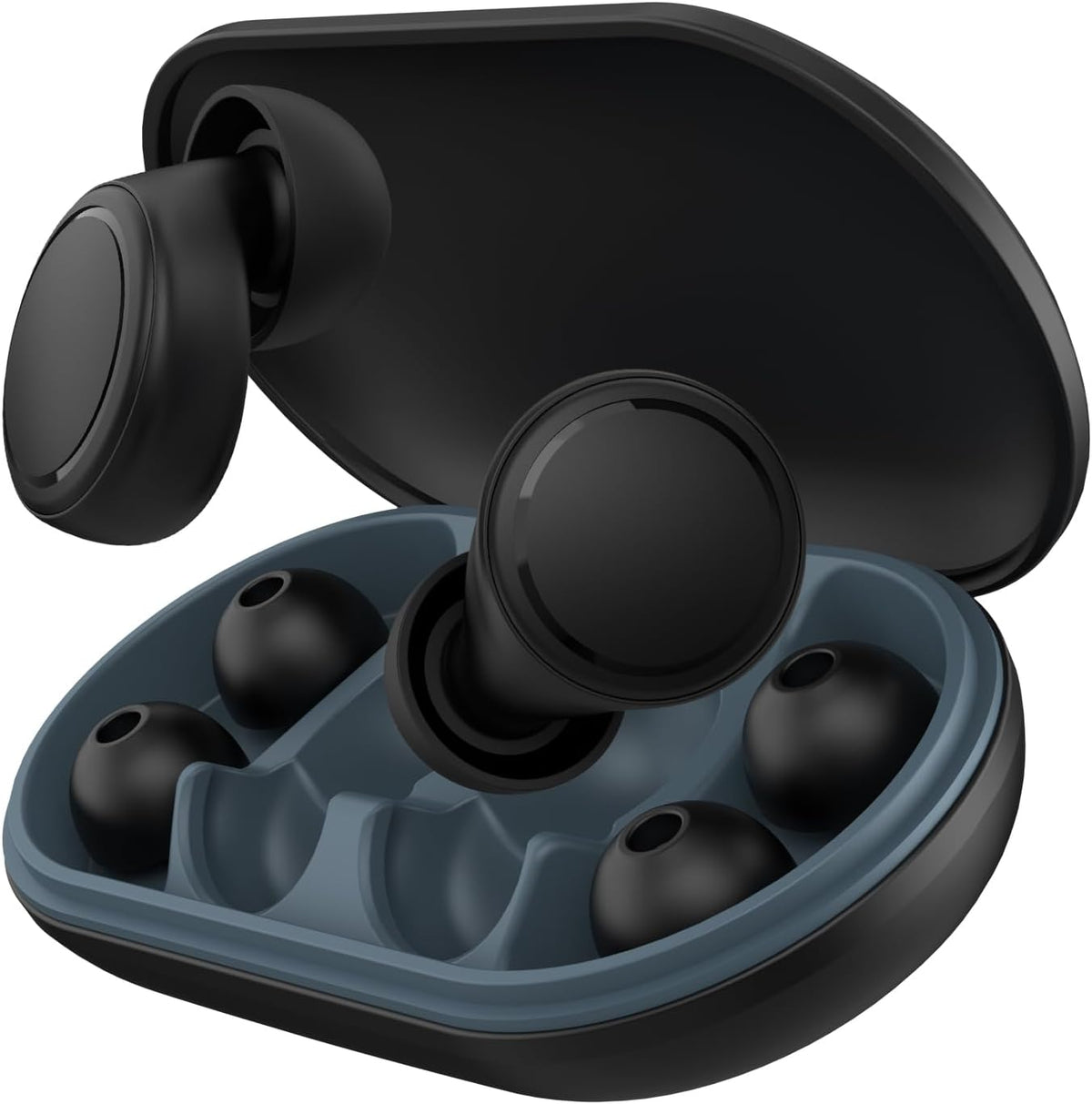 Ear Plugs for Sleeping Noise Cancelling 45dB Concert Earplugs for Noise Reduction Reusable Soft Silicone Ear Plugs with 8 Eartips Case for Snoring Shooting Motorcycle Airplanes Musicians