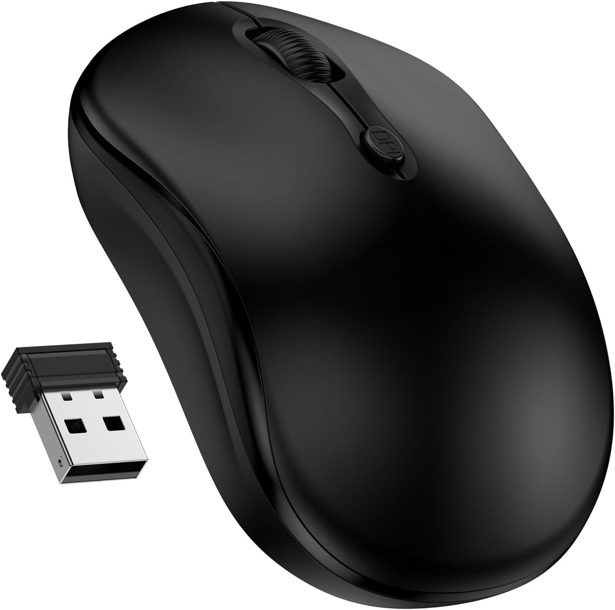 ABCPOW 2.4GHz 3 4 1600 Wireless Mouse for Laptop Computer Mouse Wireless, Computer Mice Adjustable DPI Office Cordless