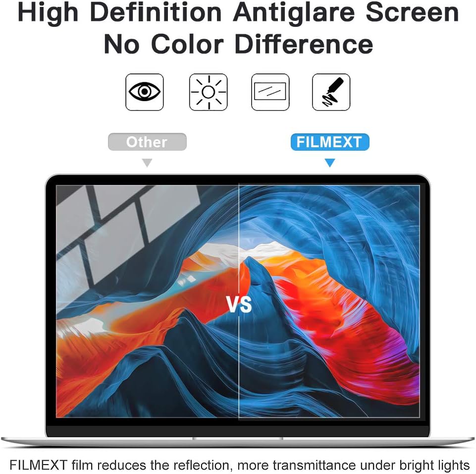 FILMEXT 2 Pack 15.6" Laptop Screen Protector Eye Protection Anti Glare Anti Blue Light Screen Protector Compatible with 15.6” HP/DELL/Asus/Acer/Sony/Samsung/Lenovo/Toshiba/Razer 16:9 Display Laptop