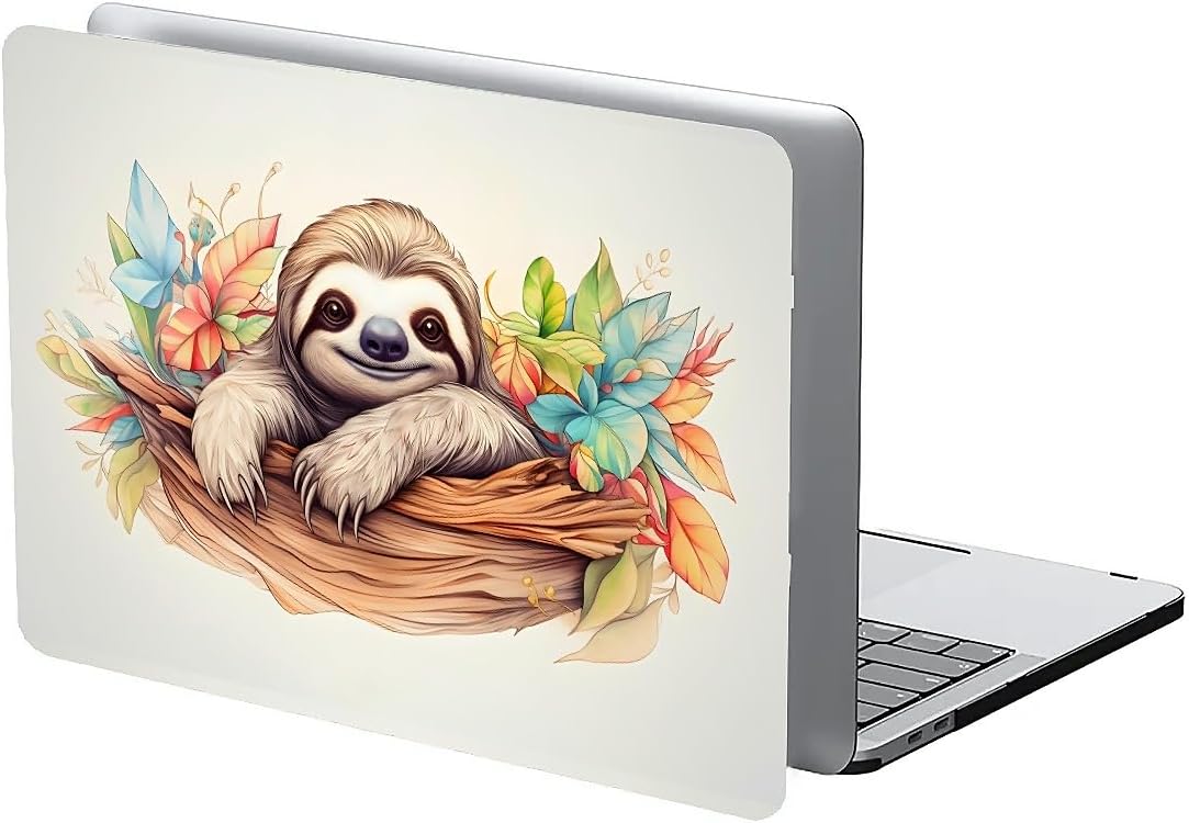 Compatible with MacBook Air 13.3 13.6 Inch Case 2022 2021 2020 2019 Plastic Hard Shell Case Cover,13.3 Pro(A1706/A1708/A1989/A2159/A2289/A2338), Sloth