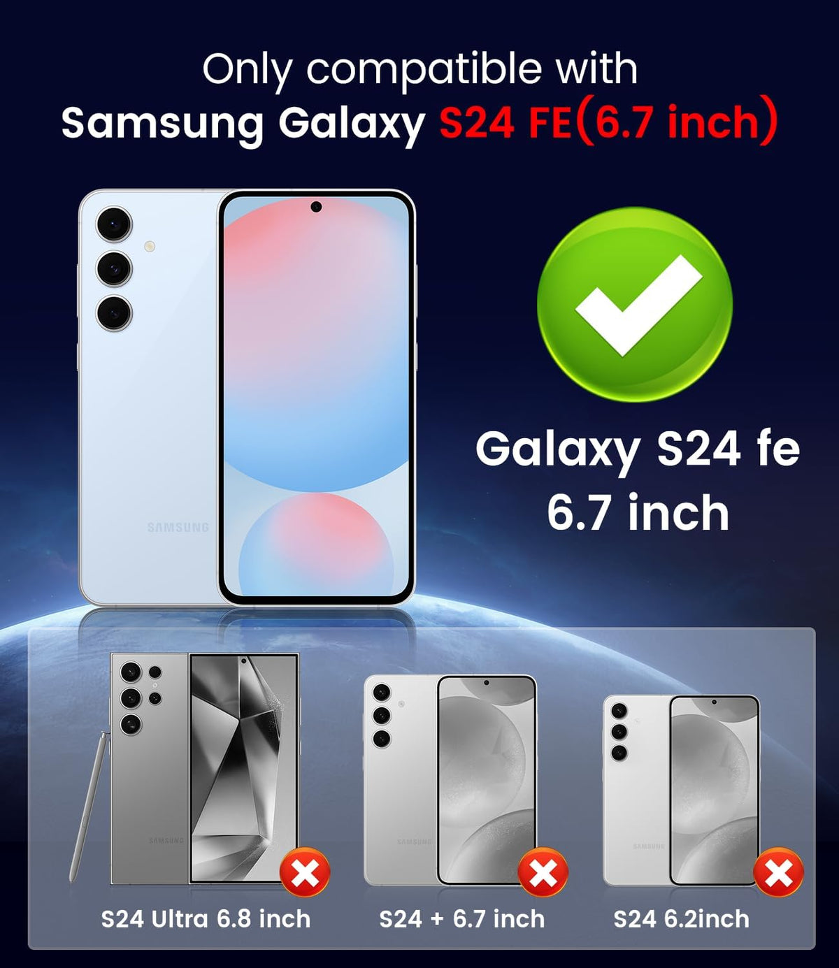 Magnetic for Samsung Galaxy S24 FE Case [Compatible with MagSafe][Built-in Camera Lens Protector] Slim Soft Silicone Bumper Shockproof Metallic Luster Phone Cover (Purple)