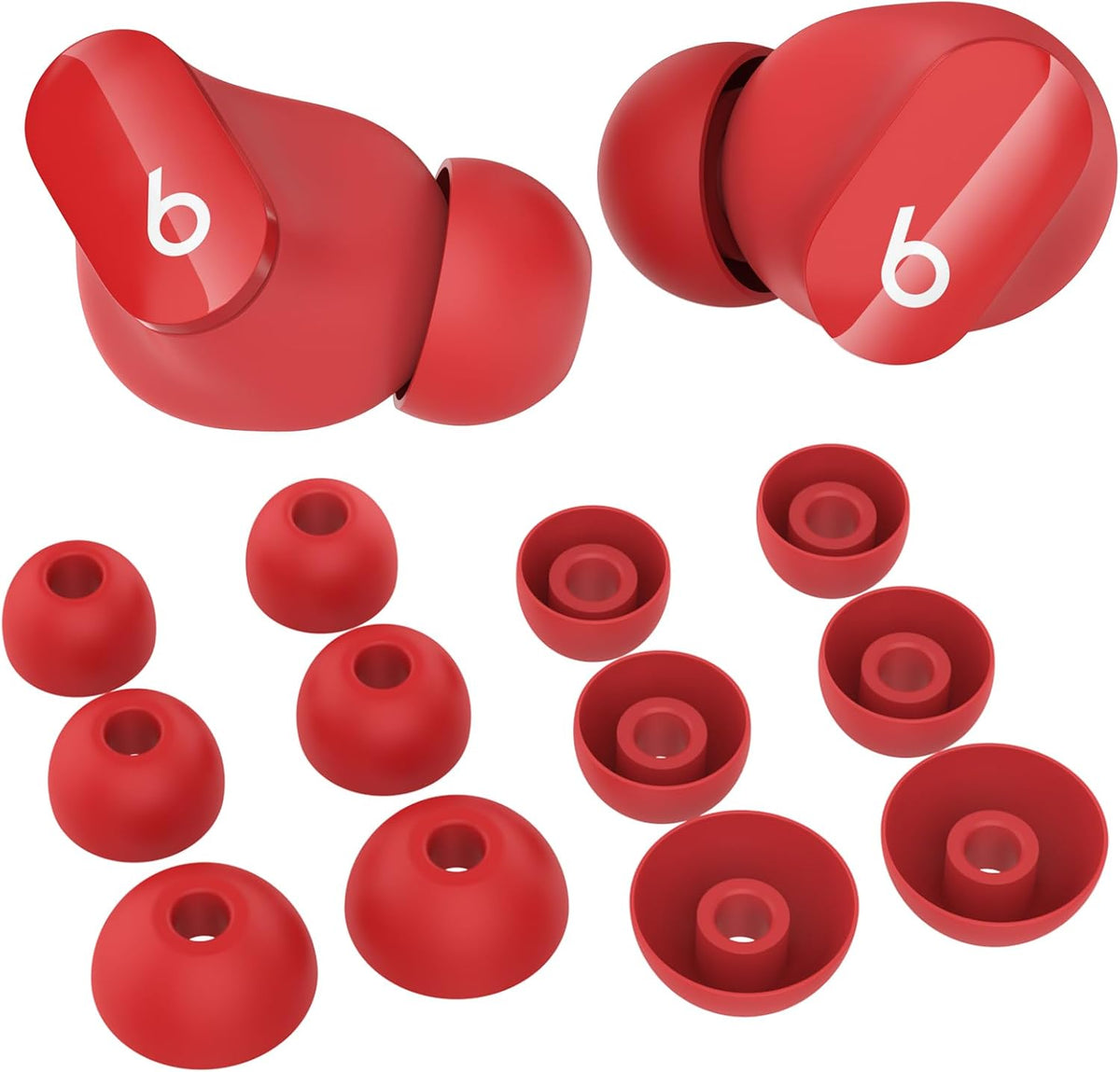 AhaStyle Ear Tips for Beats Studio Buds/Powerbeats Pro 2/Solo Buds/Fit Pro/Studio Buds+【Fit in The Charging Case】6 Pairs S/M/L Silicone Ear Covers Replacement Tips for Beats Wireless Bluetooth Earbuds