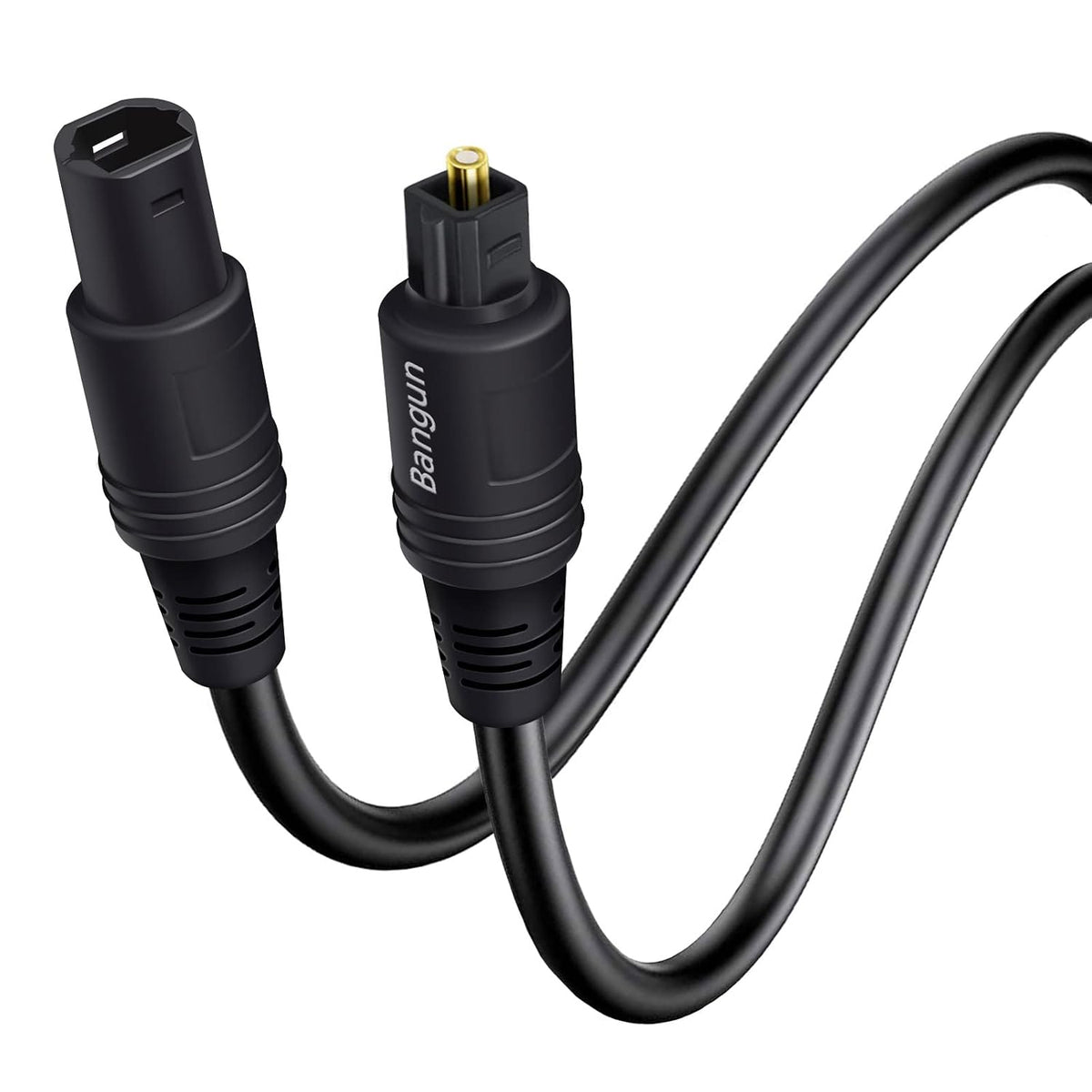 6ft, Soundbar/TV/PS4/Xbox/Home Optical Cable Extension, Female-to-Male, Fiber Digital Audio Cable for Theater
