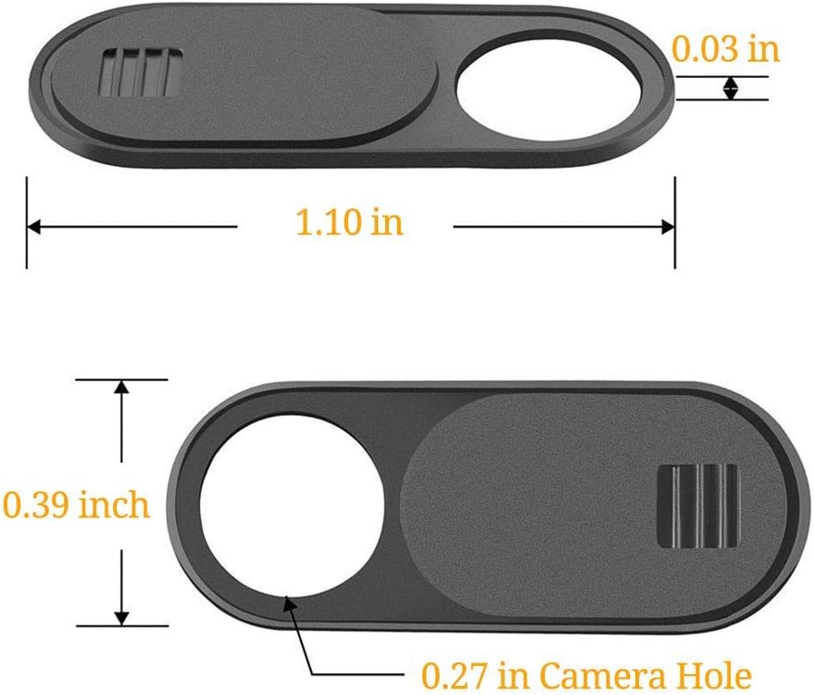 Webcam Cover Slide, Ultra Thin Round Hole Laptop Camera Cover Slide Blocker for Computer MacBook Pro iMac PC Tablet Notebook Surface Pro Echo Show Camera, Ultra Thin Privacy Protector（6 pack）