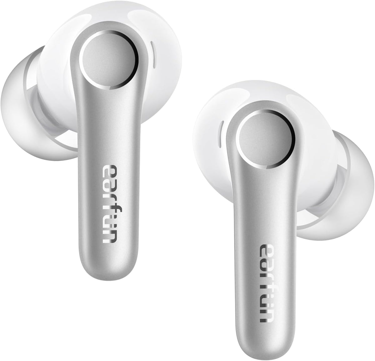 EarFun Air Pro 4 Adaptive Hybrid Noise Canceling Wireless Earbuds, Qualcomm Snapdragon Sound, aptX™ Lossless, 6 Mics AI CVC 8.0 Call, LDAC Hi-Res Audio, 52H Playtime, Bluetooth 5.4, White