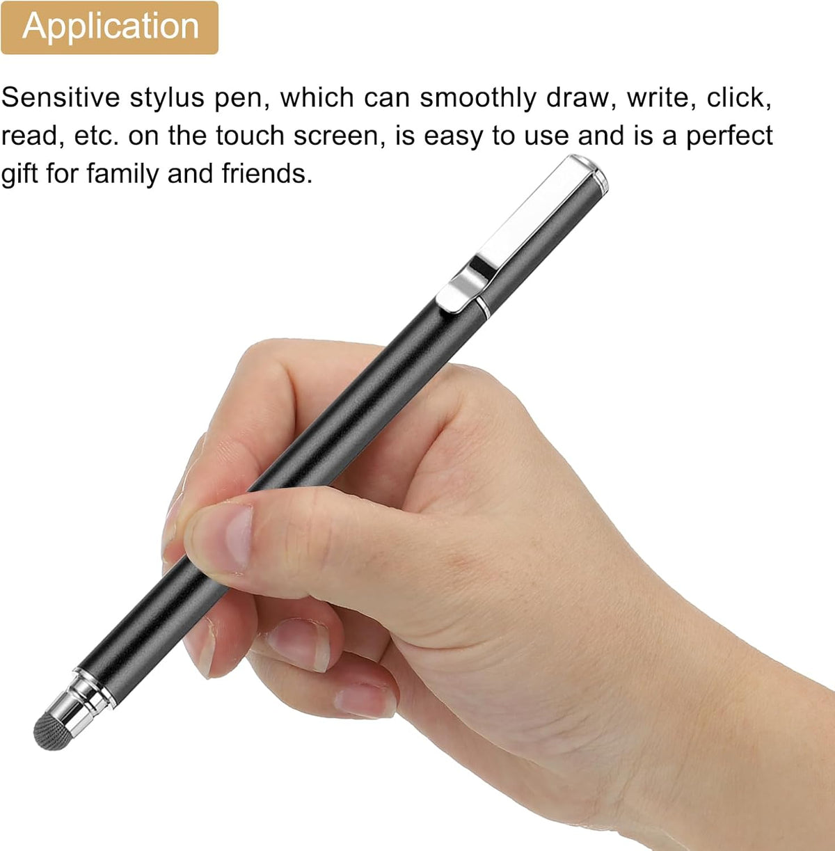 MECCANIXITY 4pcs Stylus Pens for Touch Screens Universal Capacitive Stylus Pencil Sensitivity for Phone Tablet Touch Screen Device,Black Blue Purple White