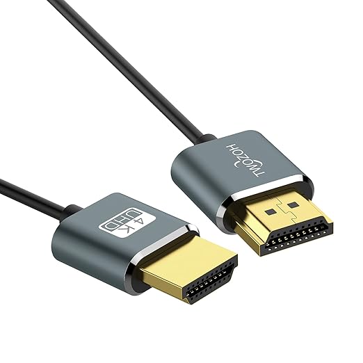 Twozoh Ultra-Thin HDMI to HDMI Cable 5FT, Hyper Slim HDMI 2.0 Cable, Extreme Flexible HDMI Cord Support 3D/4K@60Hz, 2160P, 1080P