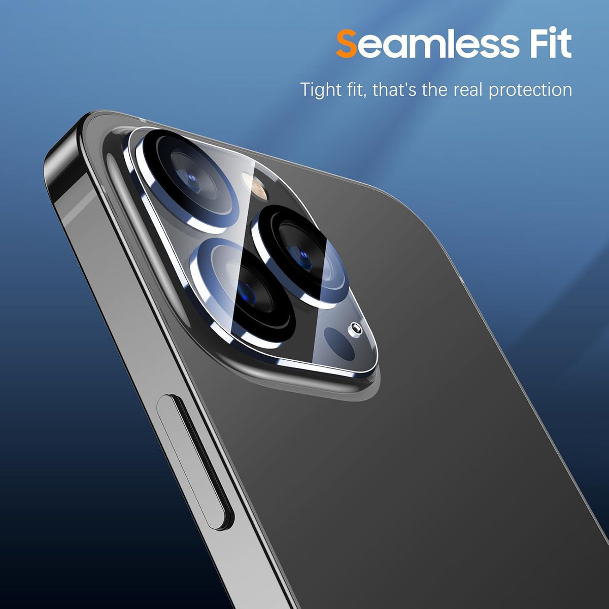 UniqueMe 𝑵𝑬𝑾 𝟮𝟬𝟮𝟮 [ 3 Pack] Compatible with iPhone 12 Pro Max 6.7" Camera Lens Protector Tempered Glass,[Case Friendly][Scratch-Resistant][Does Not Affect Night Shots] -Black Circle