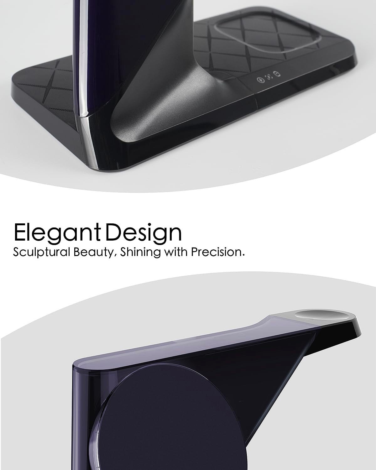 3 in 1 Charging Station for Apple Devices, Mag-Safe Charger Stand, Wireless Charger for iPhone 16/15/14/13/12 Series,& AirPods,& iWatch, Adapter Not Included