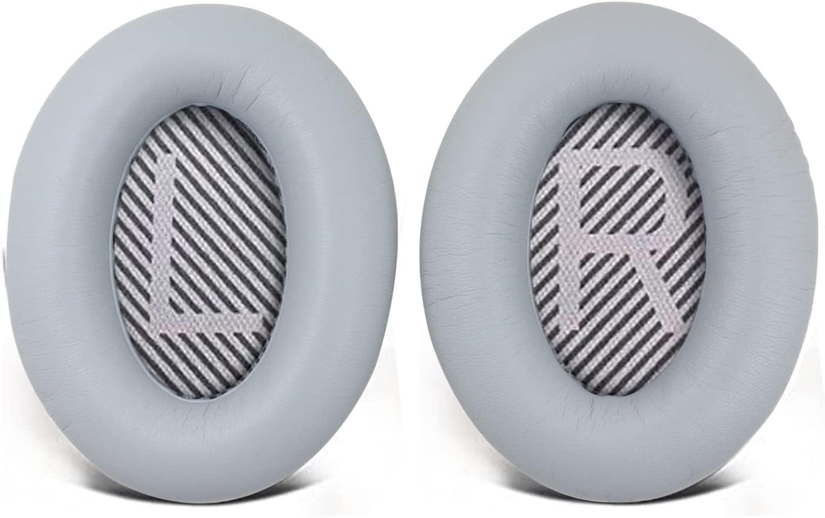 Replacement Ear Pads for Bose QuietComfort 35 35 II 15 25(qc 35 25 15/QC35 ii), Headphone Ear Covers, High Density Memory Cotton, Soft Leather, Adaptive Noise Isolation Headphones Pads Cushions-Grey