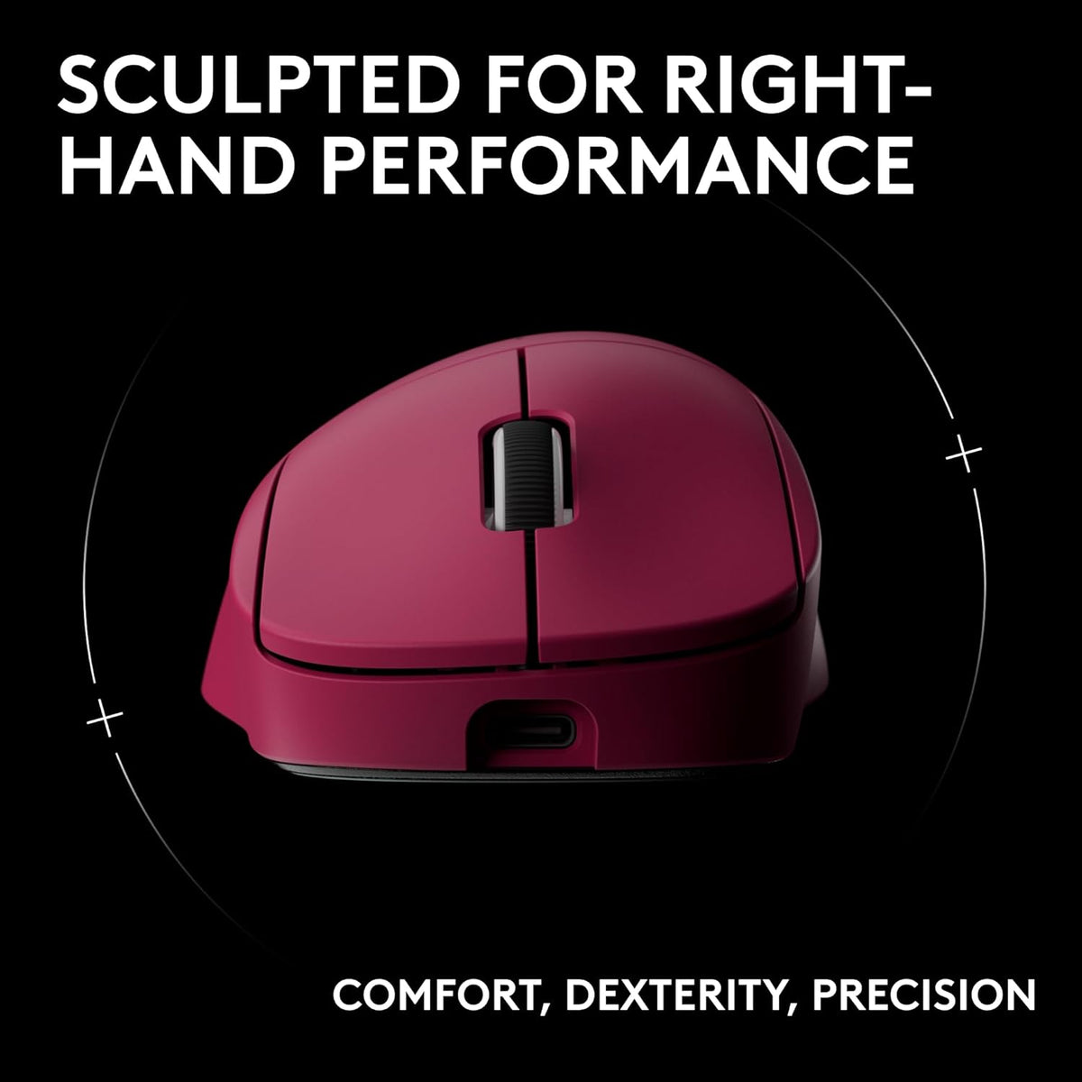 Logitech G PRO X Superlight 2 DEX Wireless Gaming Mouse, 60g Pro-Grade with 5 Programmable Buttons, 44k DPI Sensor, 8kHz Report Rate, USB-C Charging for PC/Mac - Magenta