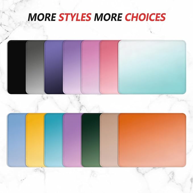ITNRSIIET Mouse Pad Non-Slip Rubber Base Smooth Surface Stitched Edges Waterproof Durable Compatible with All Mice for Office & Gaming, Desk Accessory, 10.2x8.3x0.12 inch, Azure Gradient