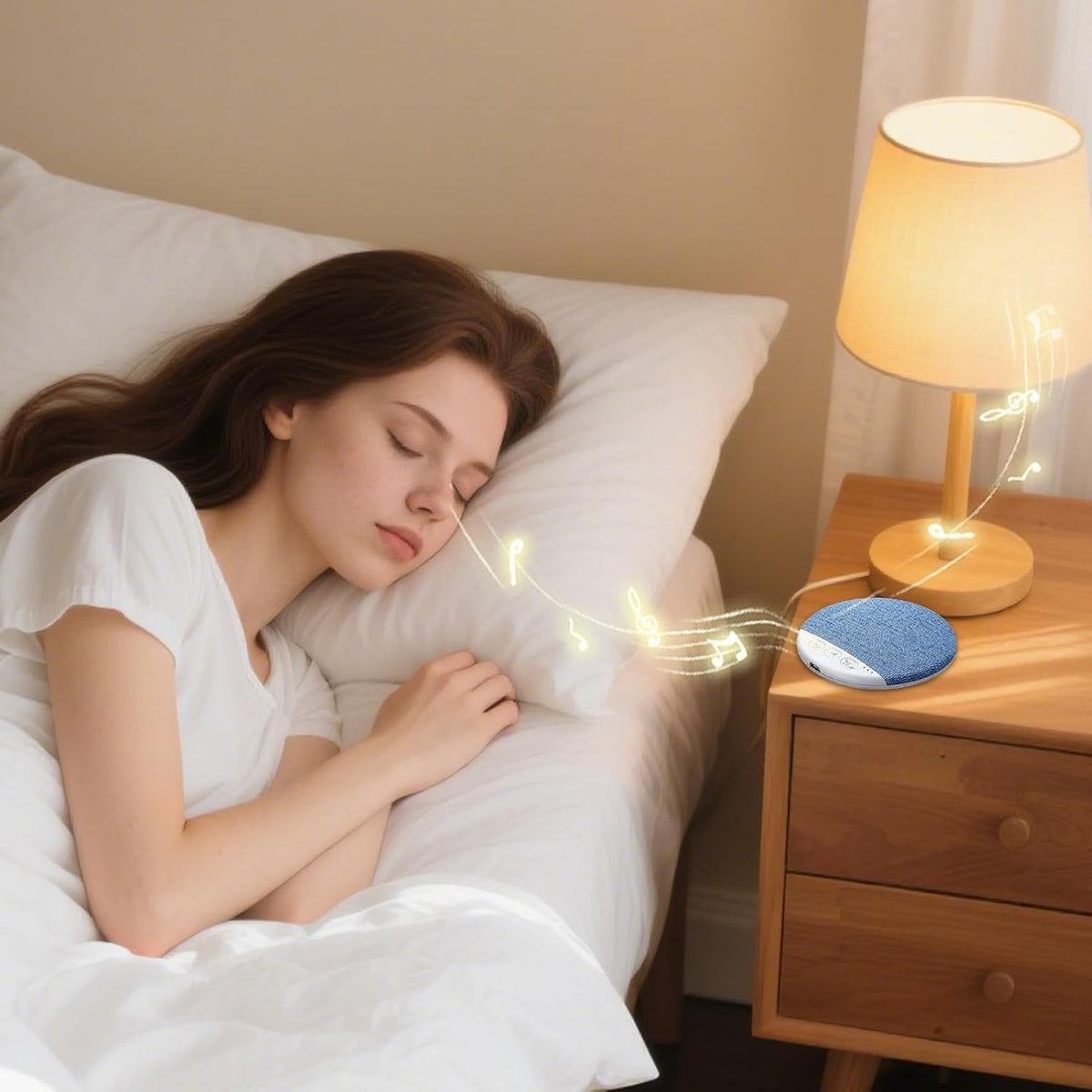 Generic Sleep Speaker,Auto Off Timers Stereo Hi-Fi Sound | Sleeping Music White Noise Speaker | for Bedroom Meditation