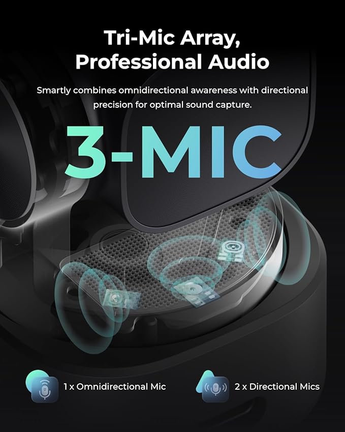 OBSBOT Tiny 3 AI-Powered Spatial Audio 4K Webcam Bundle with Remote AI Tracking PTZ Camera with 1/1.28 Sensor Tri-Mic Voice &amp Gesture Control 120FPS HDR Web Cam for PC Laptop Streaming e