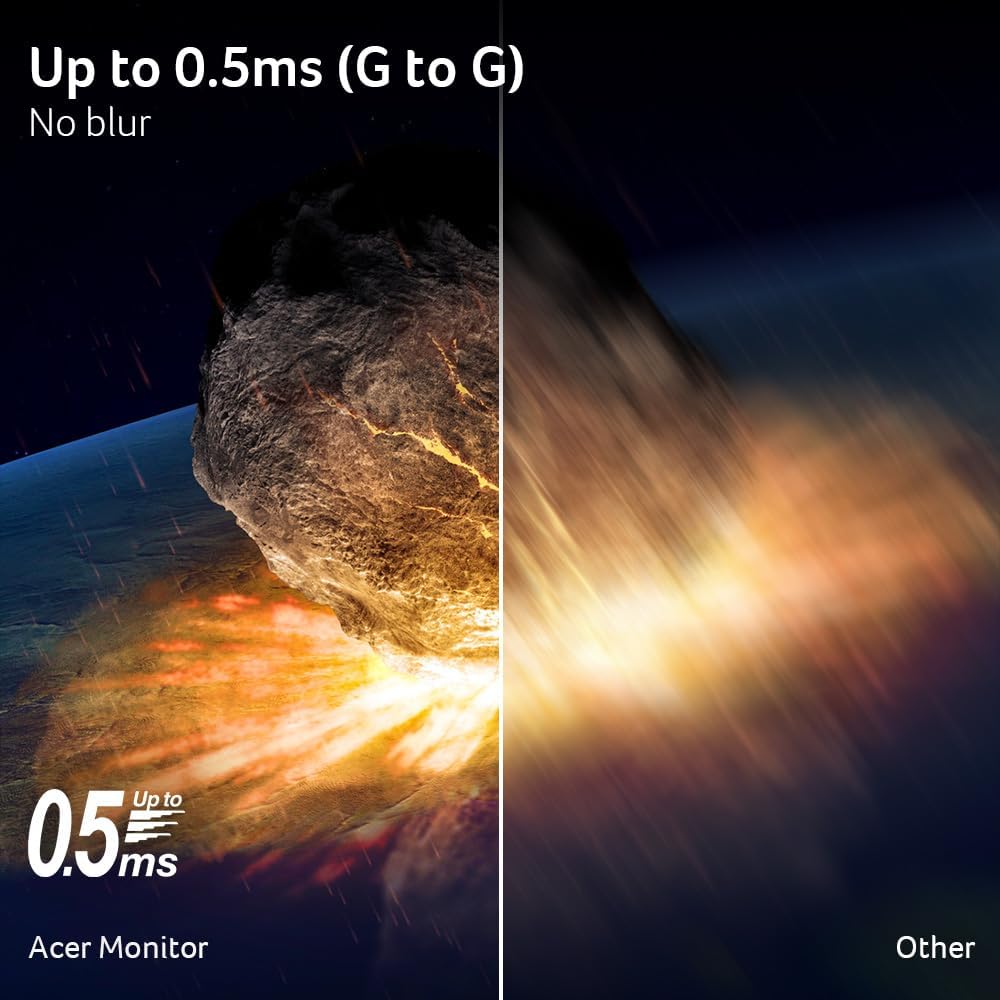 acer Predator XB273K 27" 4k Gaming Monitor | AMD FreeSync Premium | ZeroFrame Design | 160Hz Refresh | Up to 0.5ms Response | Height, Tilt, Swivel, Pivot Adjust | HDR 400 | 1 x DP 1.4 & 2 x HDMI 2.1