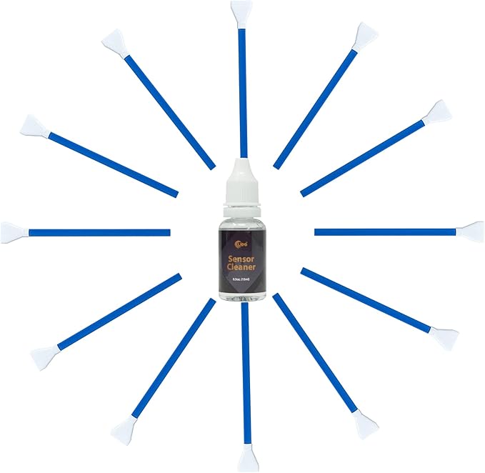 UES DDR16 APS-C Camera Sensor Cleaning Kit (12x16mm Swabs + 15ml Solution)