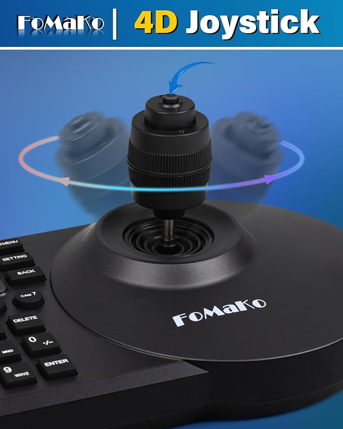 FoMaKo AI Auto Tracking HDMI PTZ Camera 20x Optical Zoom for Church Services Worship Education(2pcs) + KC608 Pro PTZ Controller (FMK12UH Prox2 + KC608 Pro)