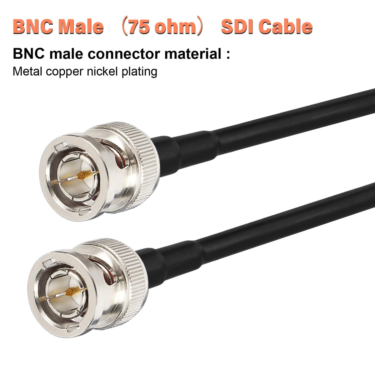 6ft 75 RG179 4K 1080P 3G XRDS Flexible HD-SDI Cable, BNC to BNC Video Cable Ohm Extension for HD SDI Camera Monitor