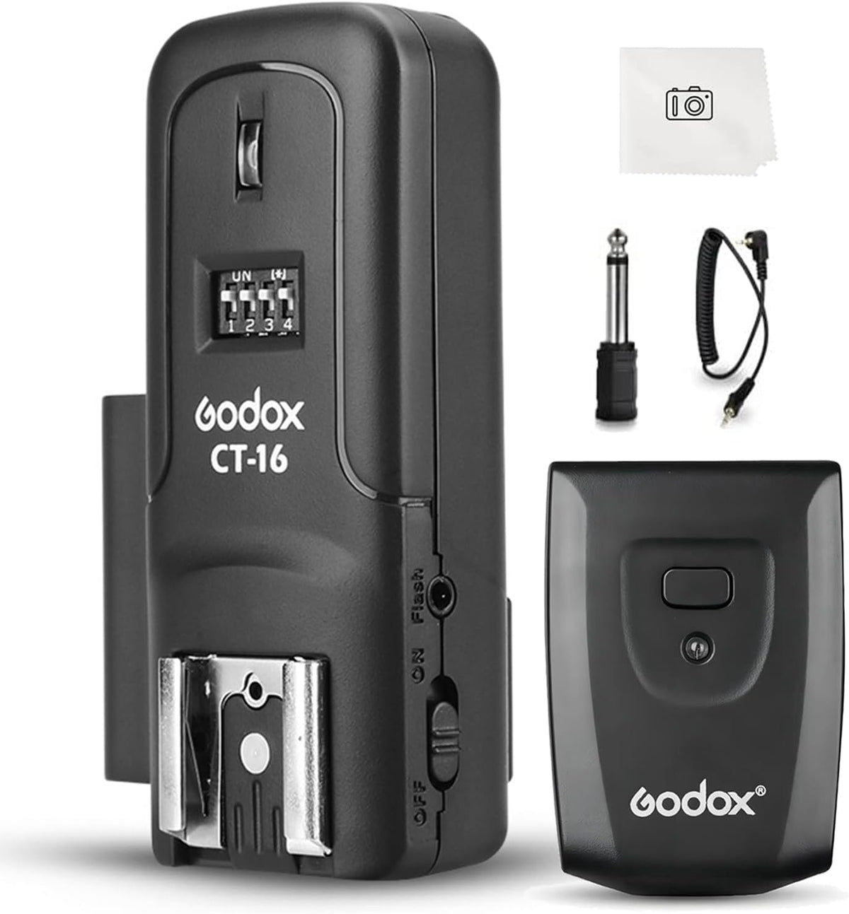 GODOX CT-16 Kit,433MHz 2 1 Wireless Radio Flash Trigger Receiver in Flash Transmitter and Receiver Compatible for Canon
