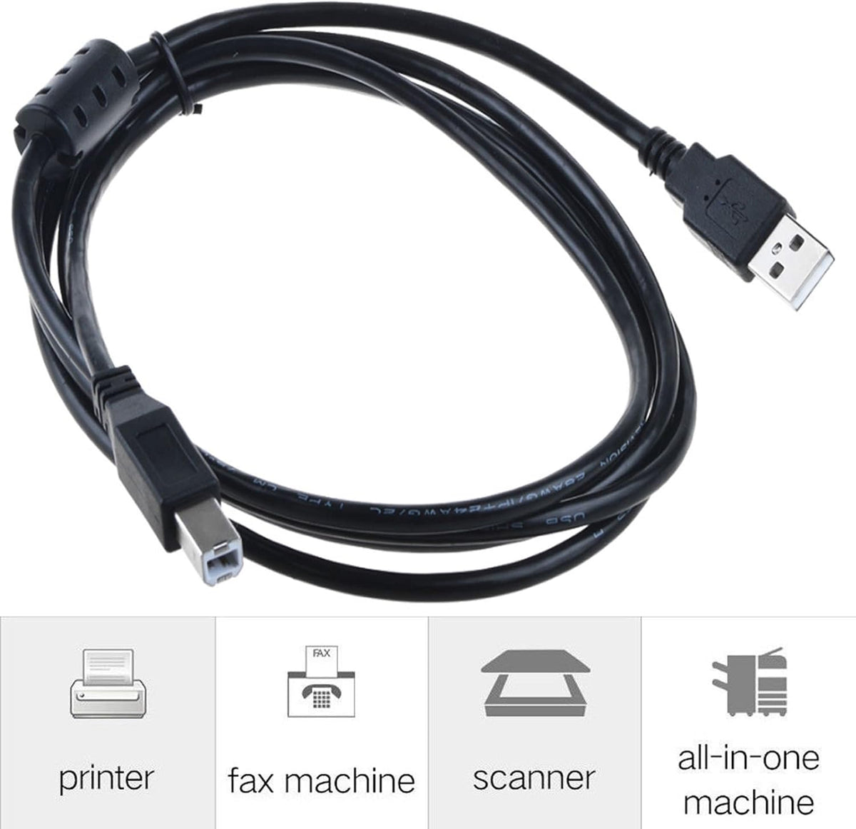 6ft G3110 G4010 G4050 L1957A#B1H L1957A Digipartspower USB Cable for HP Scanjet Scanner Cord