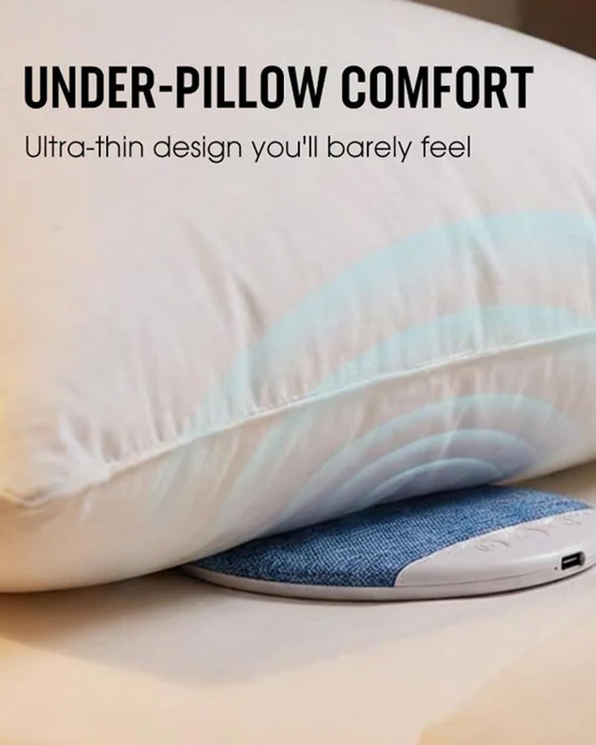 Generic Ultra Thin Bluetooth Pillow Speaker for Sleeping Under Bluetooths Flat Wireless Sleep Audio Mini Portable Soft