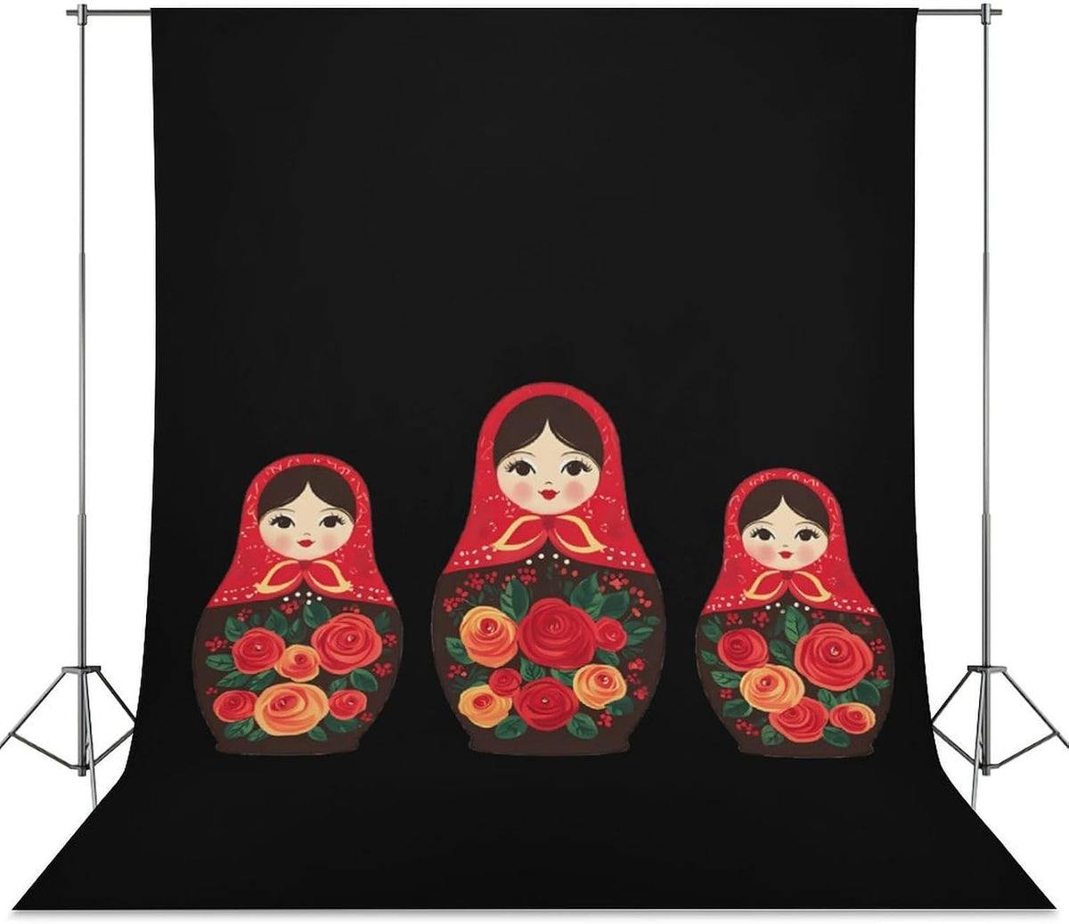 Generic Russian Nesting Dolls Funny Backdrop Background for Photography Photo Photoshoot Screen Parties Curtain