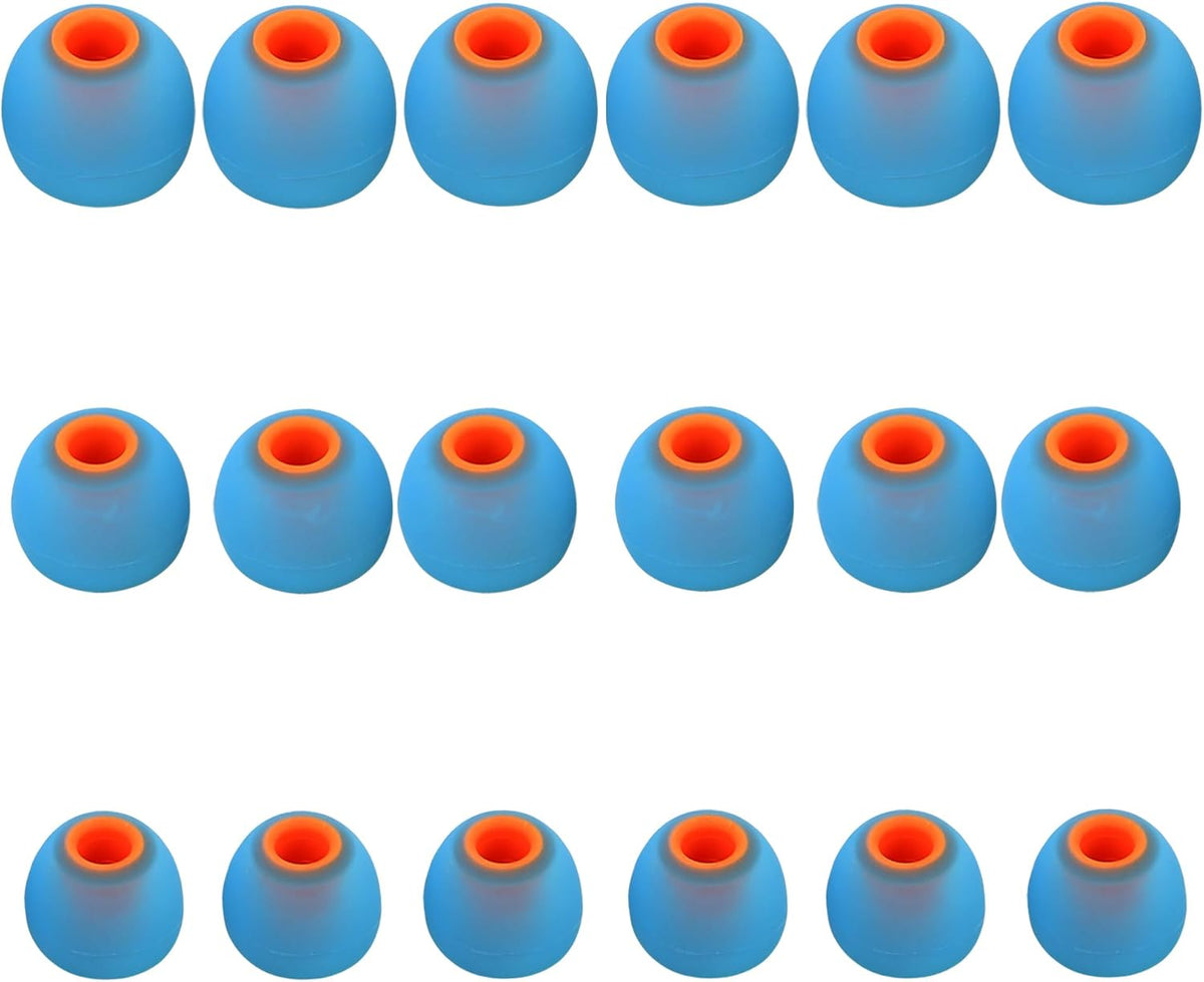 Silicone Earbud Replacement Tips for Most In-Ear Earbuds (Inner Hole 3.8-5.1mm) - 9 Pairs (S, M, L)