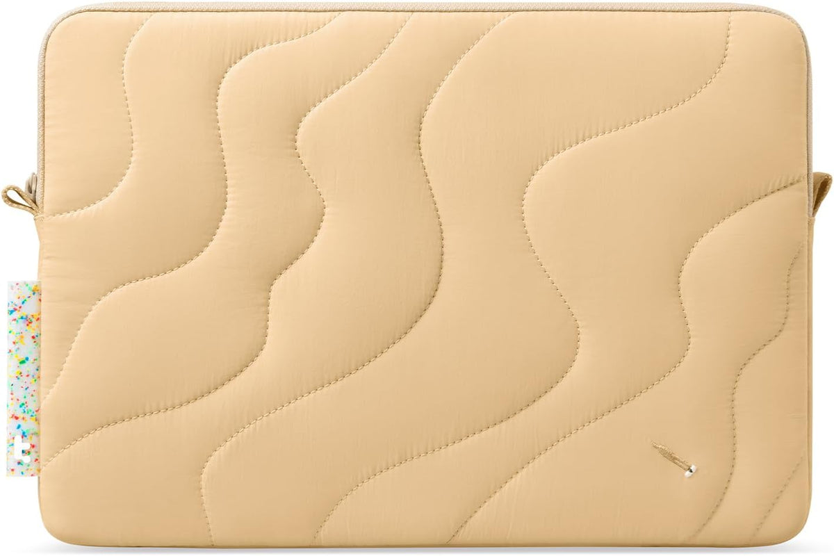 tomtoc 360 Protective Puffy Laptop Sleeve for 16-inch MacBook Pro M4/M3/M2/M1 Pro/Max A3403 A3186 A2991 A2780 A2485 2024-2019, Quilted Design Soft Cute Puffer Bag Laptop Case for Dell XPS 16 Plus