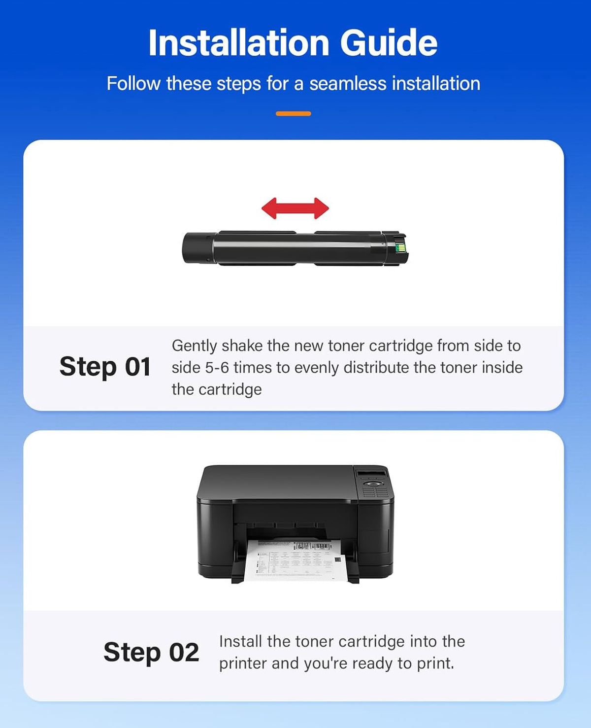 Versalink C7020 C7025 C7030 Toner Cartridge 4-Pack High Capacity 106R03737 106R03740 106R03739 106R03738 Replacement Compatible for Xerox VersaLink C7020 C7025 C7030 Printer Black Cyan Magenta Yellow