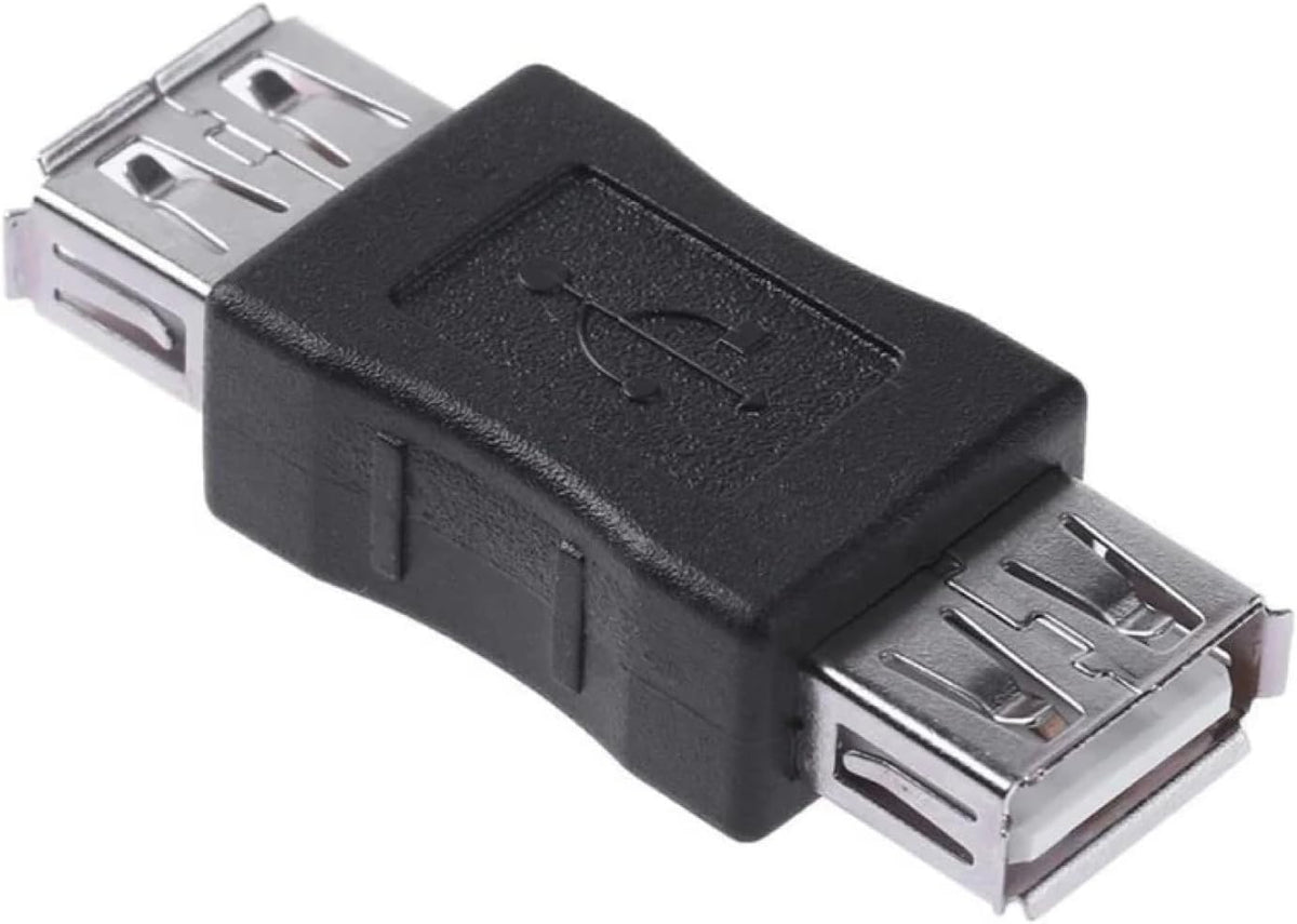 Cmple - [10 Pack USB Female to Female Coupler Adapter Straight Bridge USB 2.0 Type-A Jack to Jack Extension Connector Converter High Speed Data Transfer Charger Cable Extender