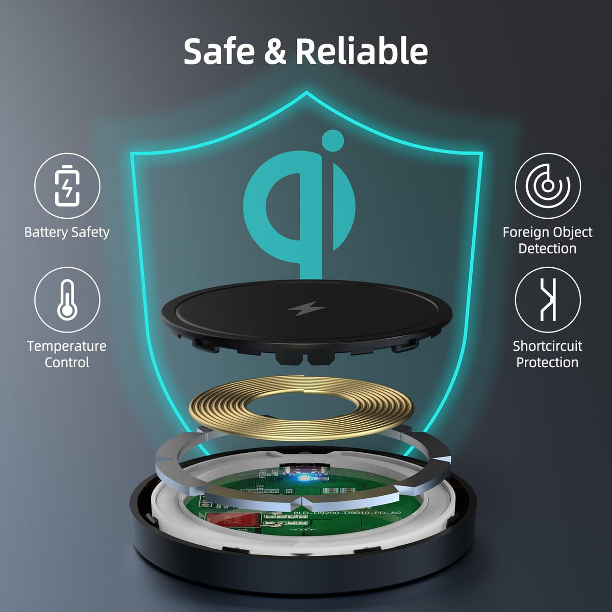 Magnetic Wireless Charger for iPhone 15W Wireless Charger Fast Mag Safe Wireless Charging Stand Pad Compatible for iPhone 16/16 Pro/Pro Max/15/14/13/12/Pro with Wall Charger with AC Adapter Black