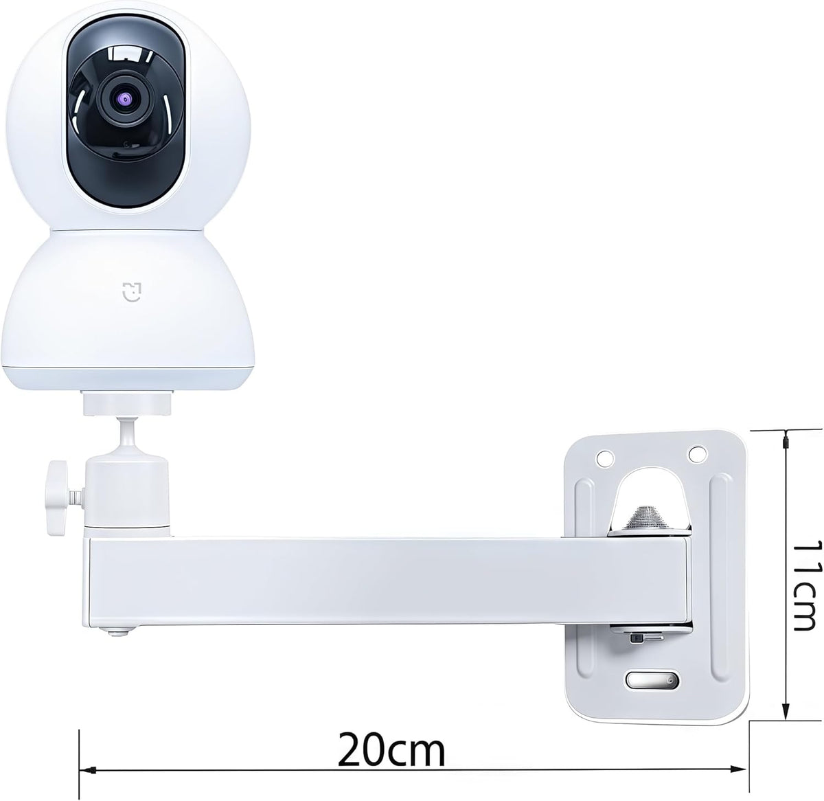 FINXRoll 1/4" 8.46in Foldable Universal Projector & CCTV Camera Wall/Ceiling Mount Bracket (White) - Screw, Adjustable
