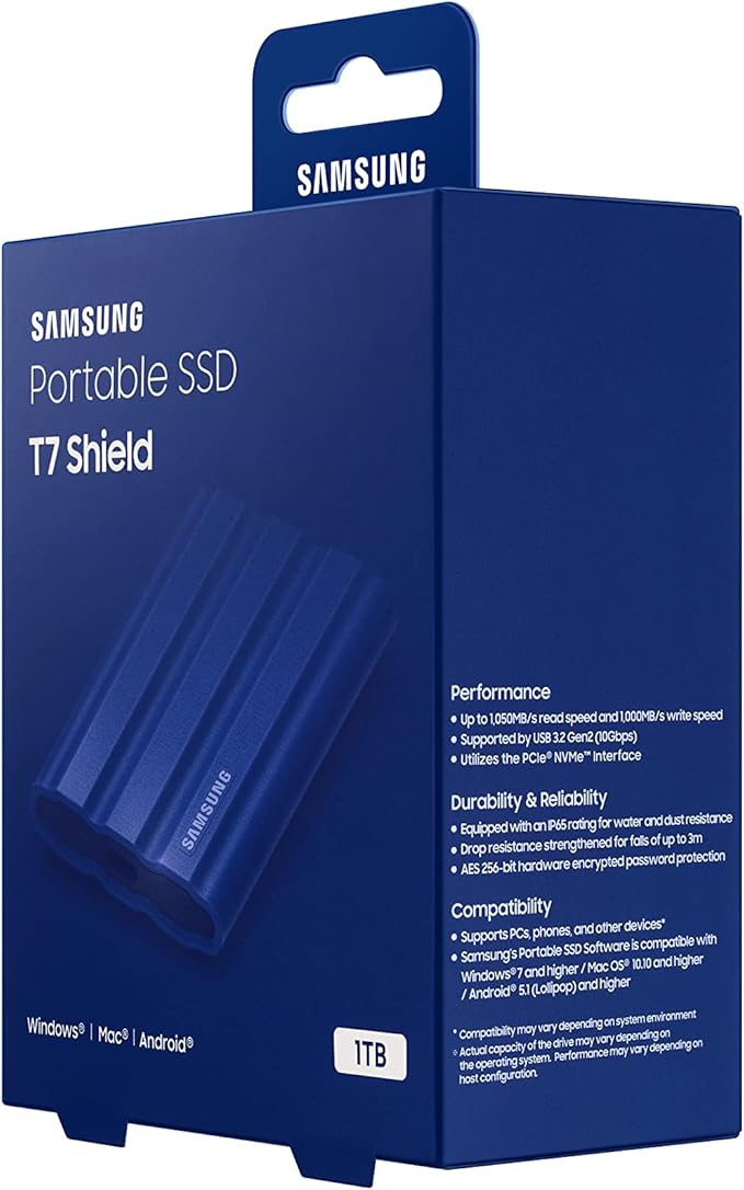 SAMSUNG T7 Shield External 1 TB USB 3.2