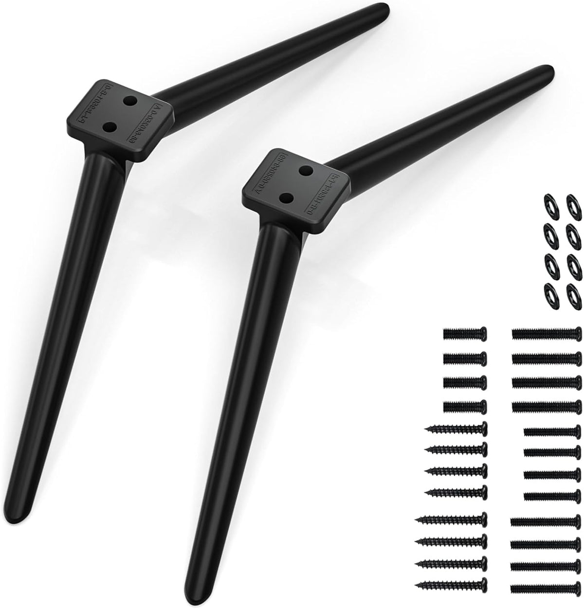 65" 1 Set, 200 lbs Dinghosen TV Stand Legs for TCL Roku TV, Modern Black Metal, Supports Up