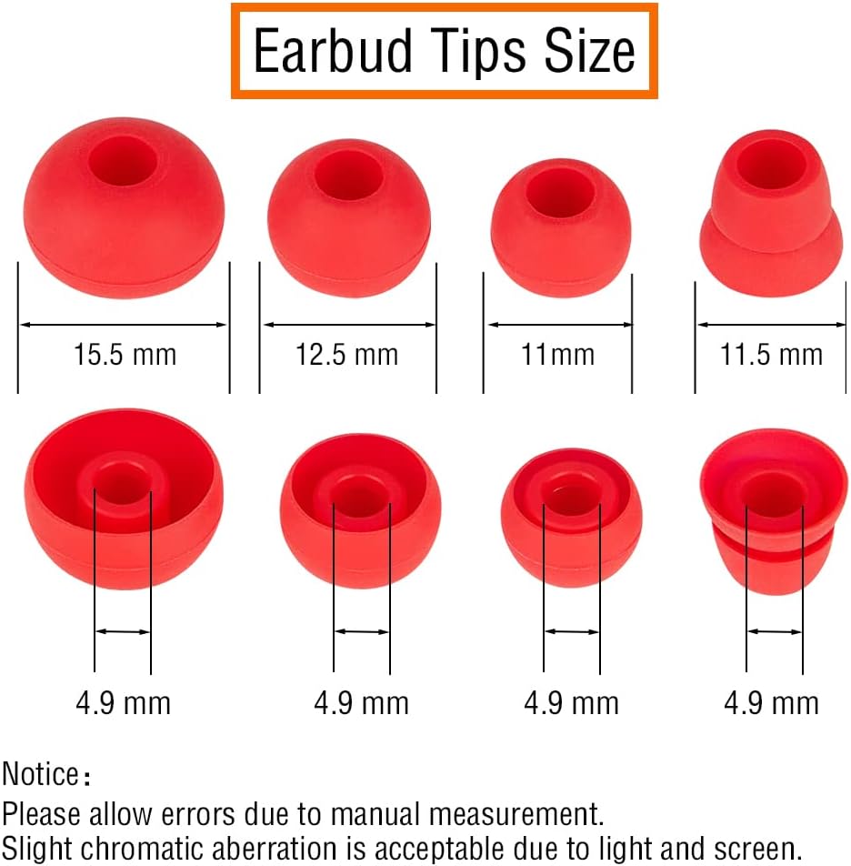 Silicone Earbud Replacement Tips Earbuds Eargels Earpads Compatible with Powerbeats 1/2/3 Wireless Beats by Dre Headphones,4 Pairs Earbud Tips